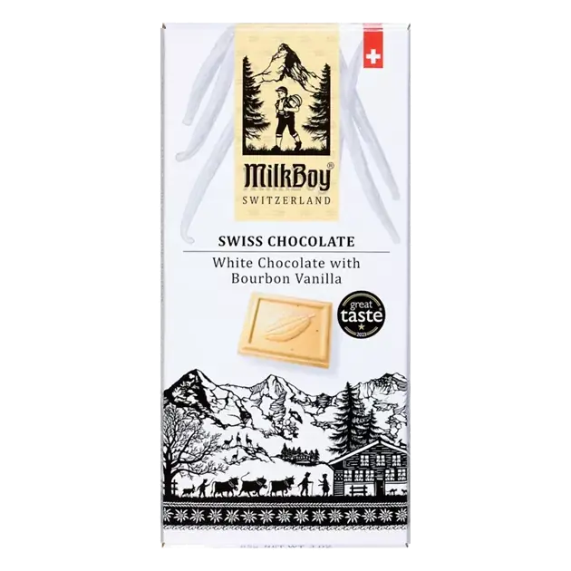White Chocolate with Bourbon Vanilla Swiss Chocolate