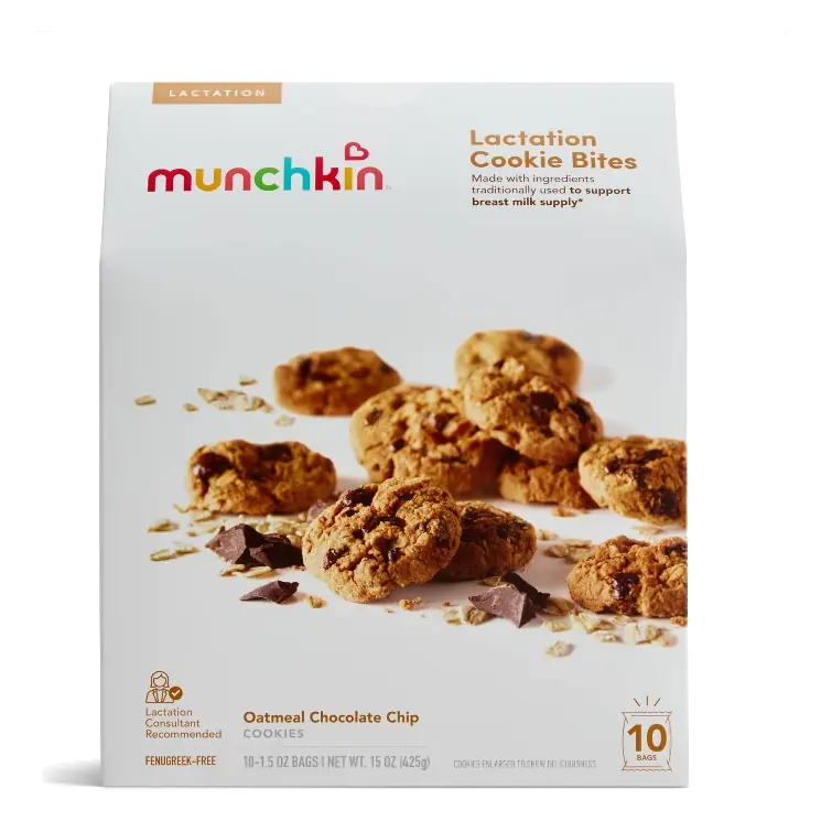 Munchkin Milkmakers Lactation Cookie Bites Oatmeal Chocolate Chip