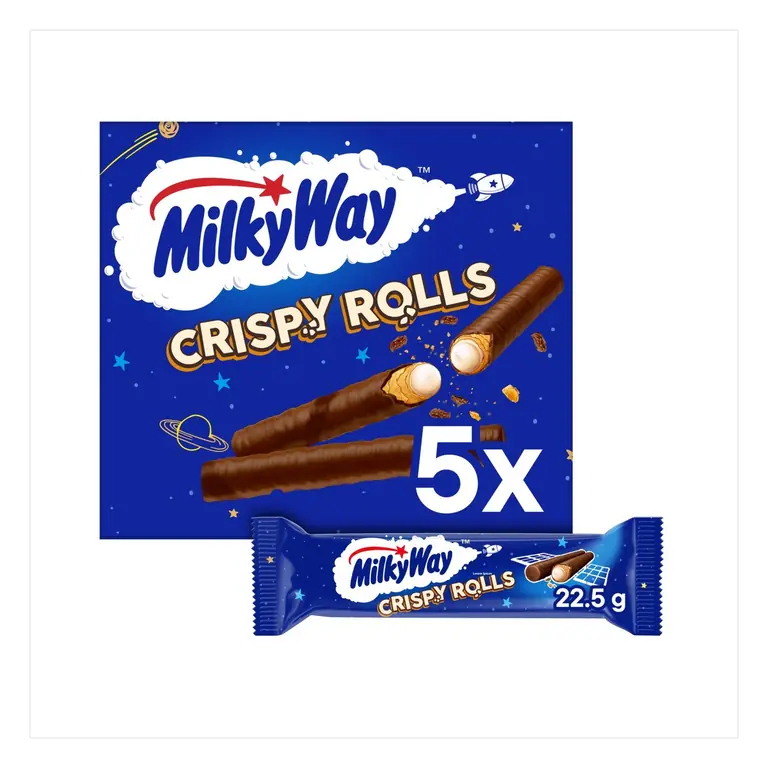 Crispy Rolls Biscuit & Milk Chocolate Multipack 5 x 22.5g