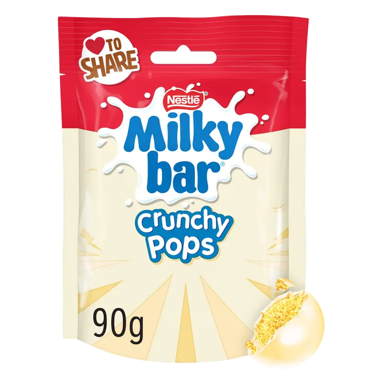 Milkybar Crunchy Pops White Chocolate Sharing Bag 90g