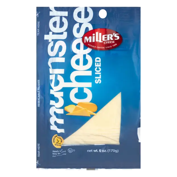 Kosher Natural Muenster Cheese Slices