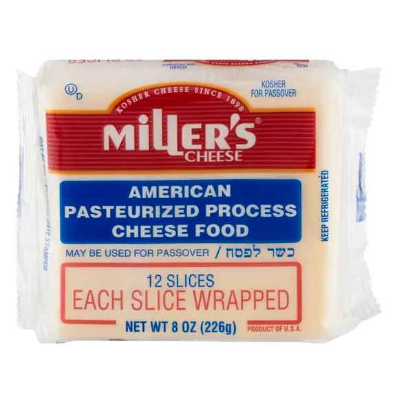 Kosher White American Cheese Slices - 12 ct