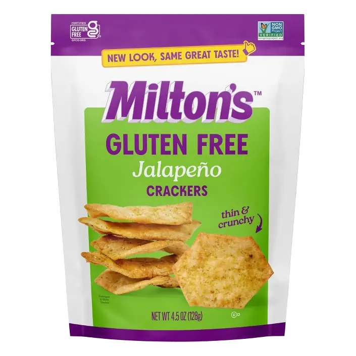 Milton's Craft Bakers Gluten Free Jalapeno Crackers, 4.5oz