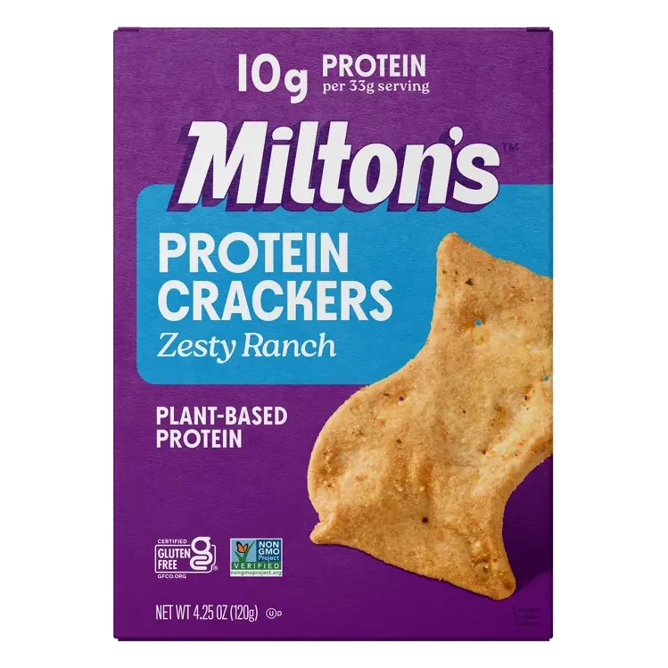 Milton's Craft Bakes Protein Crackers Zesty Ranch, 4.25oz