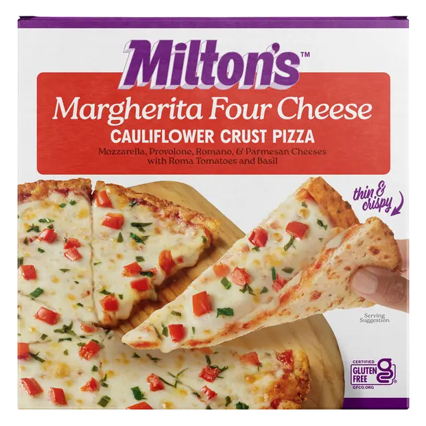 Gluten Free Thin Cauliflower Crust Margherita Four Cheese Pizza