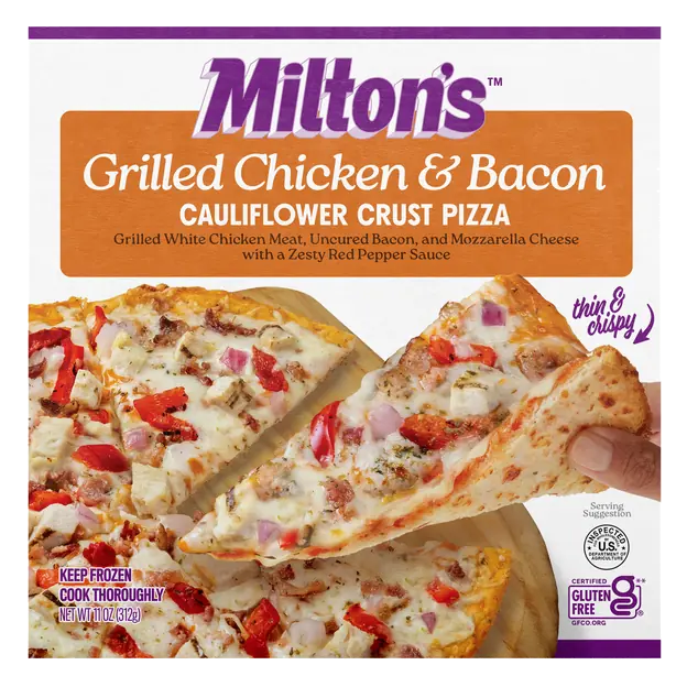 Gluten Free Thin & Crispy Cauliflower Crust Chicken & Bacon Pizza