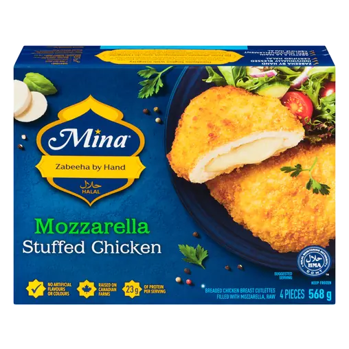 Halal Frozen Stuffed Chicken Mozzarella 568 g