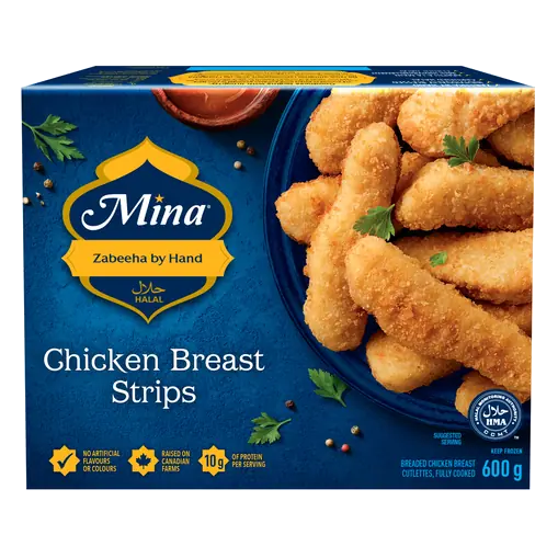 Halal Frozen Chicken Breast Strips 600 g