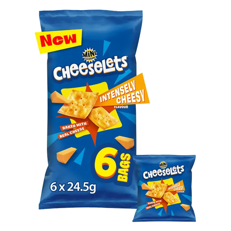 Mini Cheddars Cheeselets Intensely Cheesy Flavour Multipack 6 x 24.5g