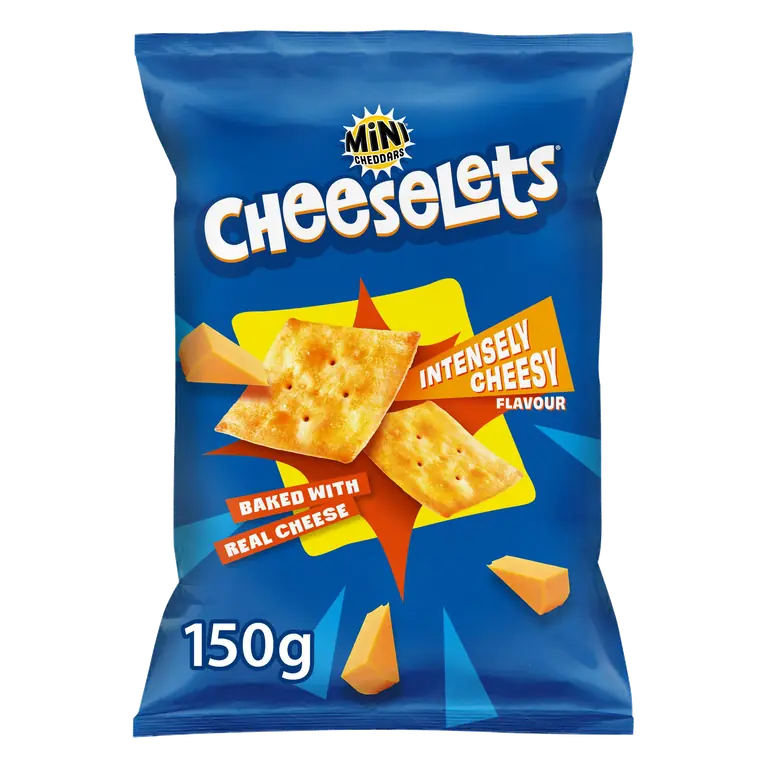 Mini Cheddars Cheeselets Intensely Cheesy Flavour Sharing Bag 150g