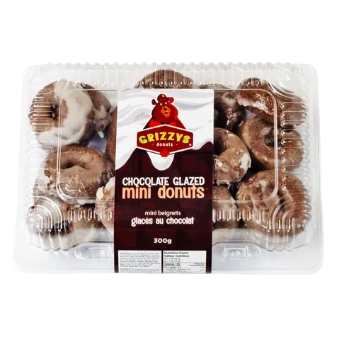 Grizzys Mini Donut Chocolate Glazed 300 g (frozen)