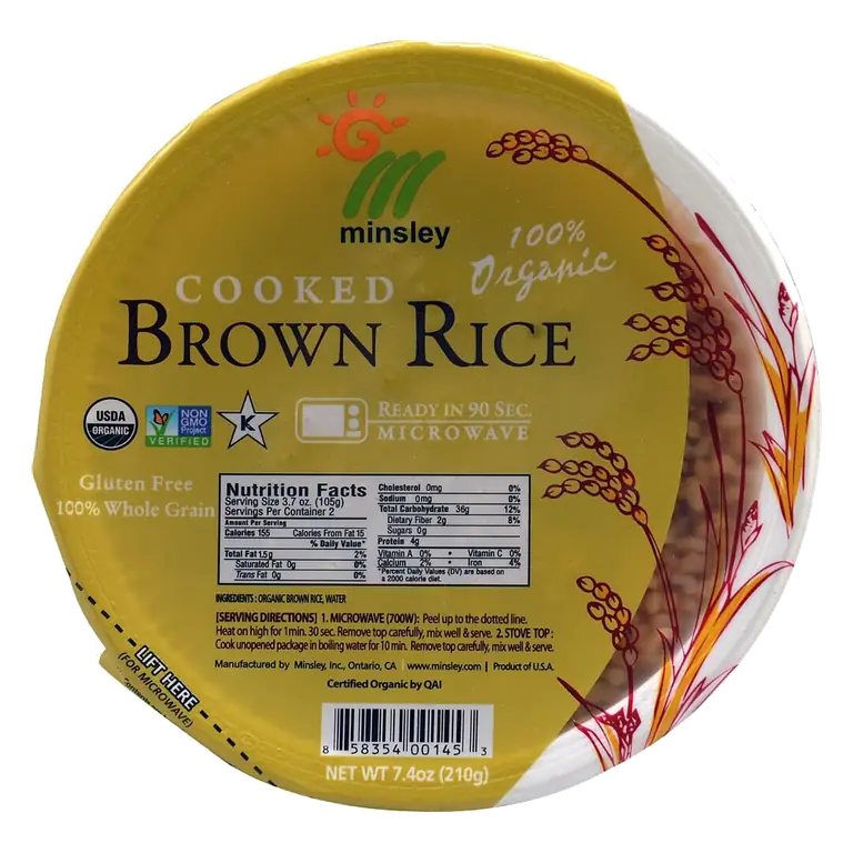 100% Organic Cooked Brown Rice