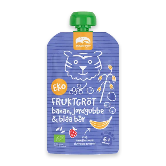Fruktgröt Banan Jordgubb Från 6 Månader