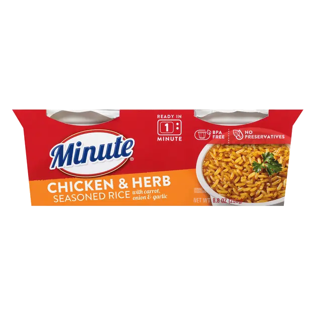 60 Second Microwave Chicken & Herb Seasoned Rice Mix Cups - 2 ct