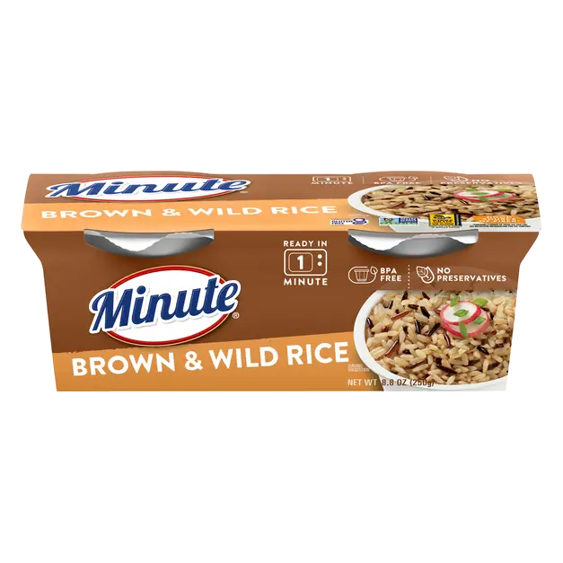 60 Second Microwave Whole Grain Brown & Wild Rice Cups - 2 ct