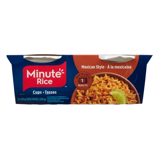 Fully Cooked Rice Cups Mexican Style 2 x 125 g
