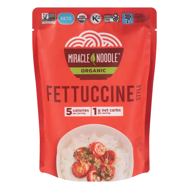 Organic Ready-To-Eat Plant Based Noodles, Fettuccine Style
