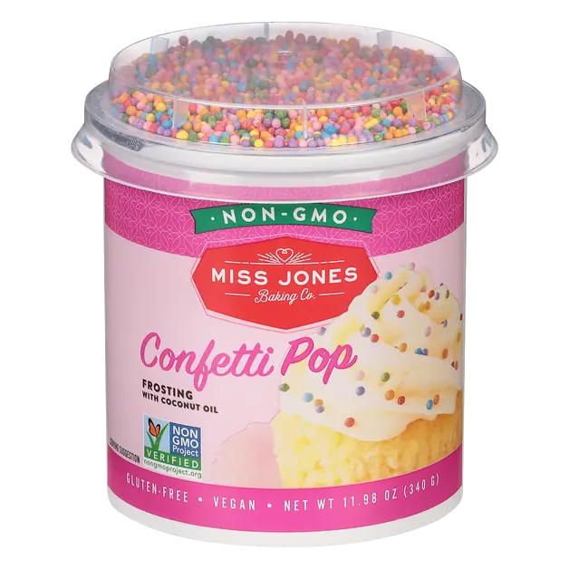 Gluten Free Confetti Pop Frosting with Coconut Oil