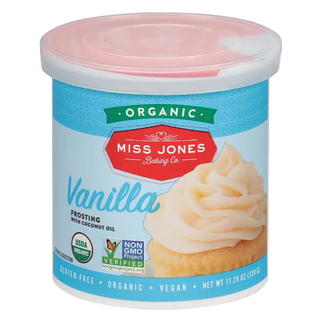 Organic Gluten Free Vanilla Frosting w/Coconut Oil