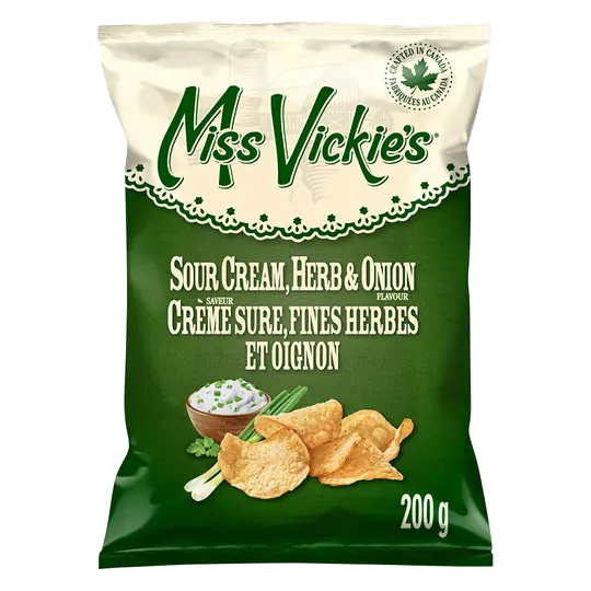 Kettle Cooked Potato Chips Sour Cream Herb & Onion 200 g
