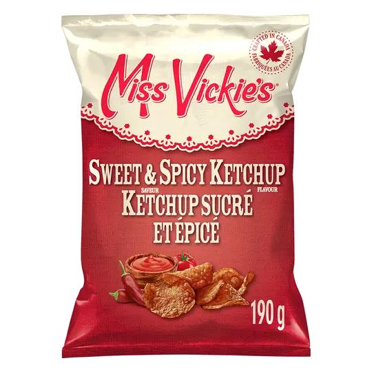 Cooked Potato Chips Sweet & Spicy Ketchup Flavour Kettle 190 g