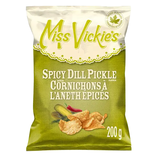 Kettle Cooked Potato Chips Spicy Dill Pickle 200 g