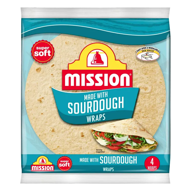 4 x Sourdough Tortilla Wraps 245g