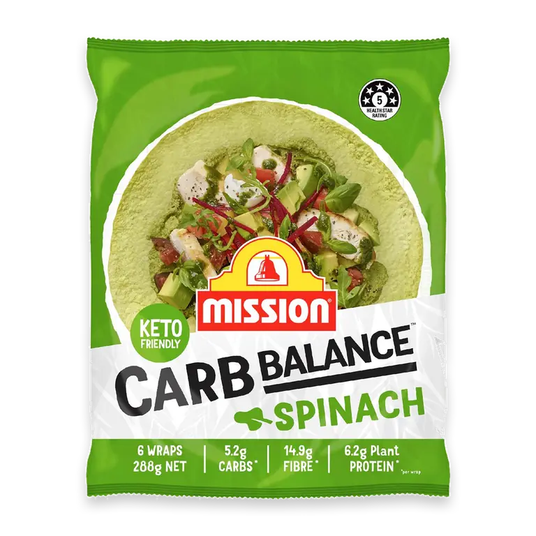 Carb Balance Spinach Wraps