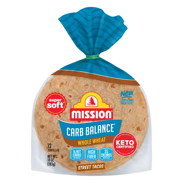 Carb Balance Street Taco Whole Wheat Tortillas 4.5 Inch - 12 ct