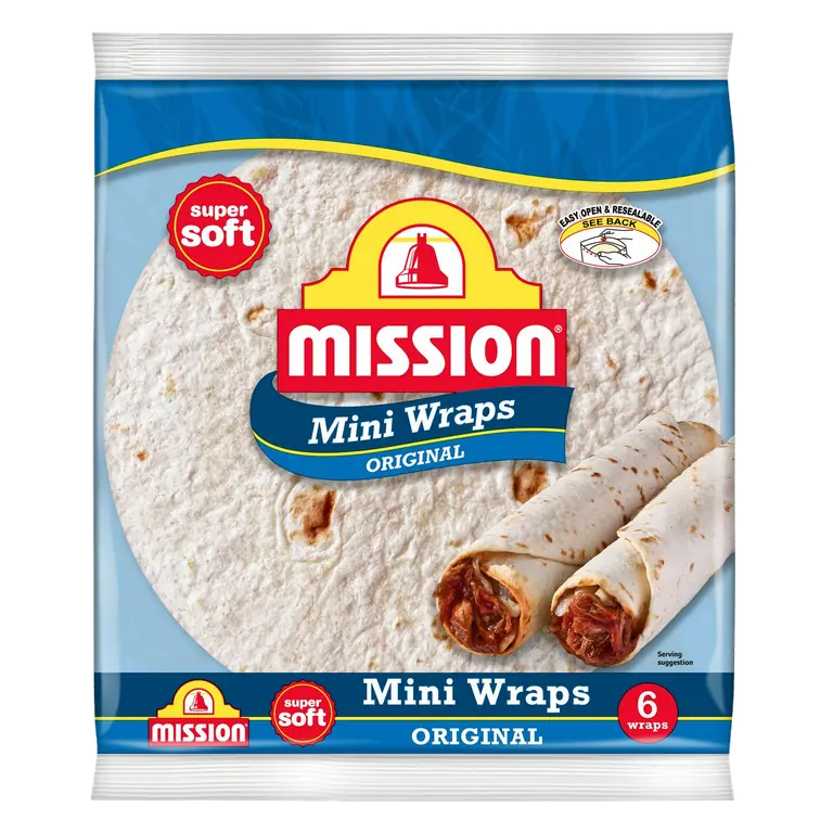 Mission 6 x Original Mini Tortilla Wraps 186g