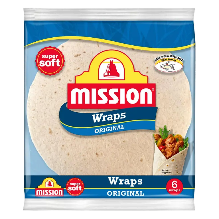 Mission 6 x Original Tortilla Wraps 367g