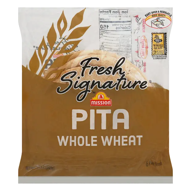 Fresh Signature Whole Wheat Pita Bread - 6 ct
