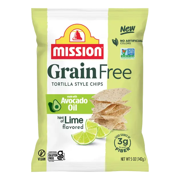 Mission Grain Free Chips Hint of Lime, 5 Ounce Bag
