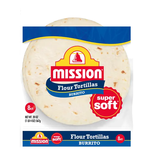 Large Burrito Flour Tortillas 10 Inch - 8 ct