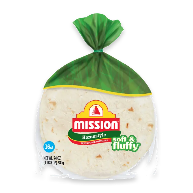 Soft & Fluffy Homestyle Fajita Size Flour Tortillas