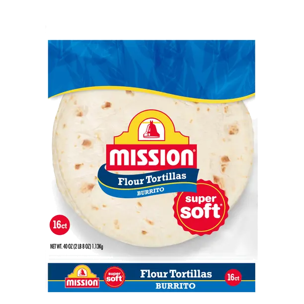 Super Soft Burrito Flour Tortillas 10 Inch - 16 ct