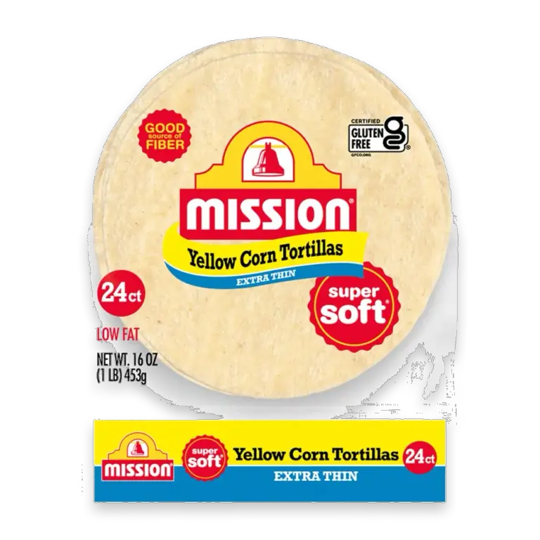 Super Soft Extra Thin Yellow Corn Tortillas, 24 Count