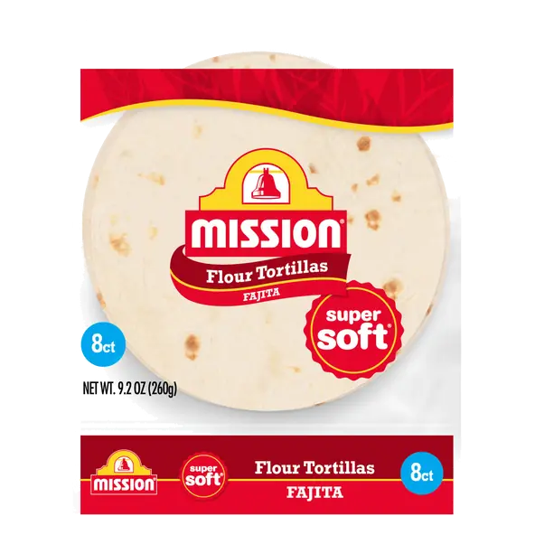 Super Soft Small Fajita Flour Tortillas 6 Inch - 8 ct