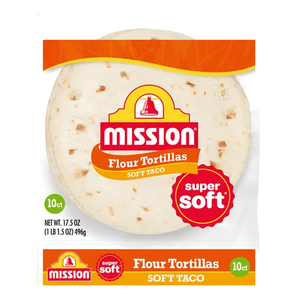 Super Soft Taco Flour Tortillas 8 Inch - 10 ct