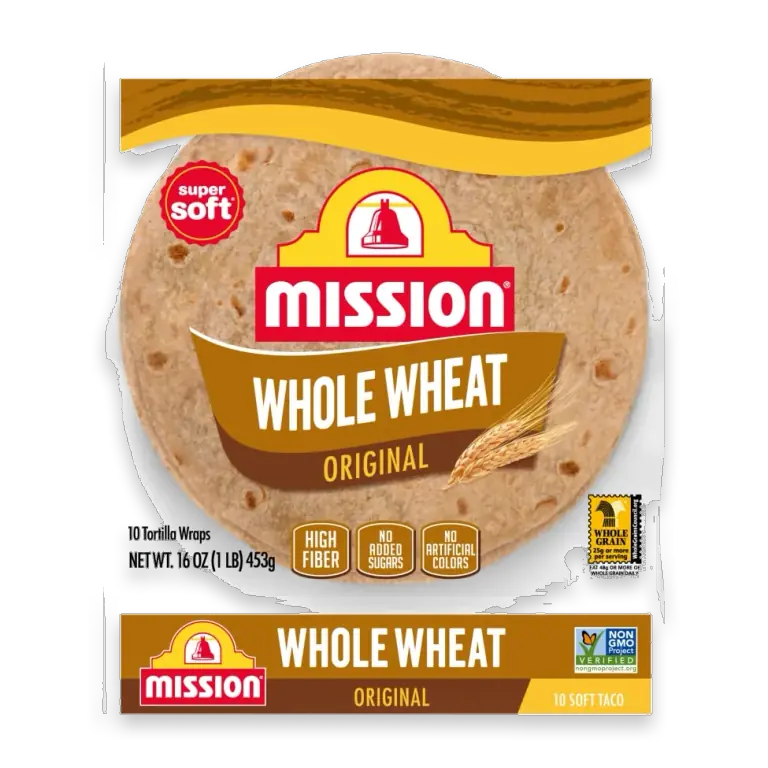 Super Soft Whole Wheat Flour Tortillas, Soft Taco Size, 10 Count