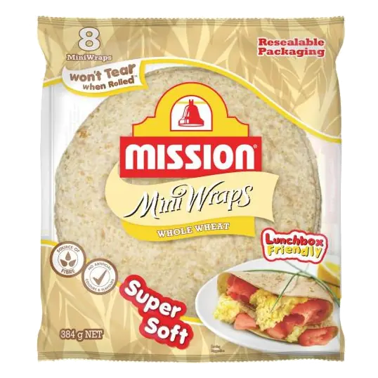 Whole Wheat Mini Wraps 8 Pack