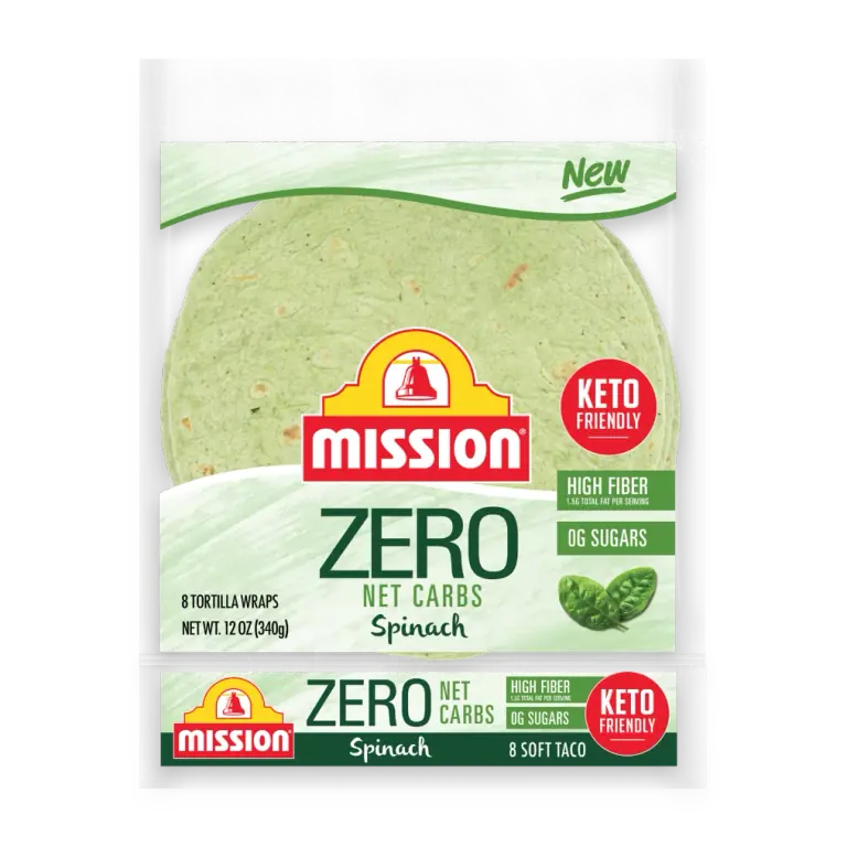 Zero Net Carbs Spinach Tortillas