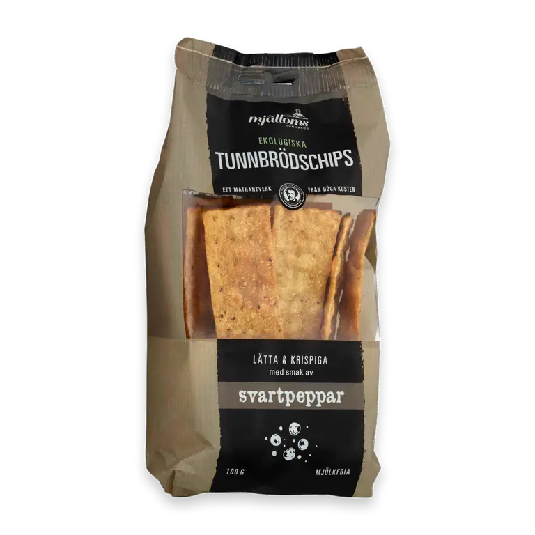 Tunnbrödschips Svartpeppar Eko