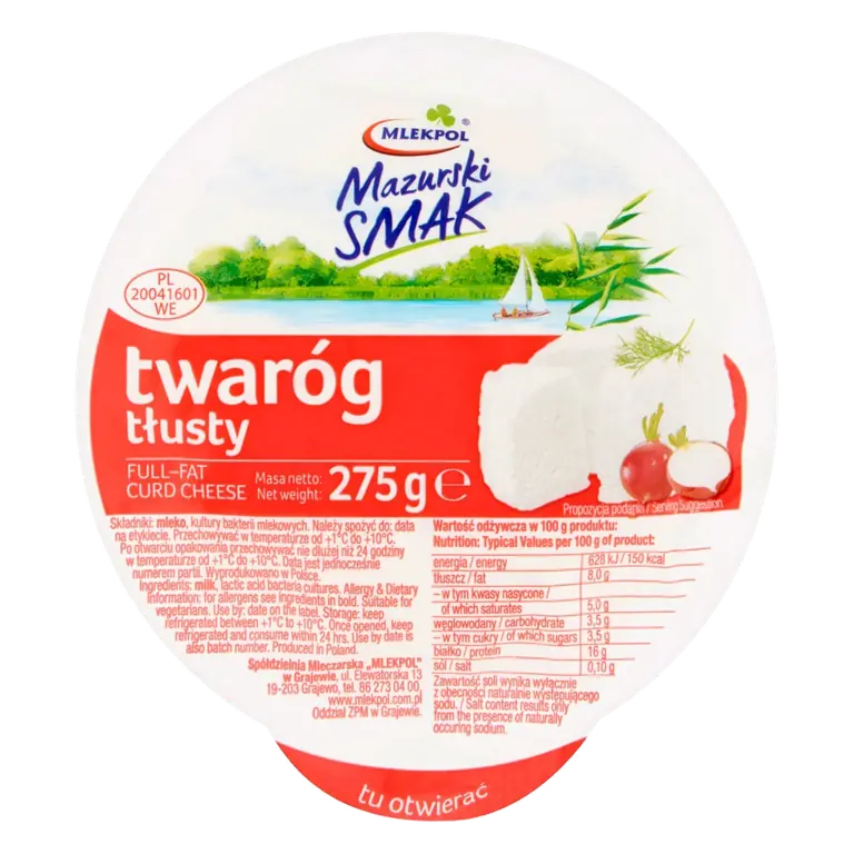 Mazurski Smak Full - Fat Curd Cheese
