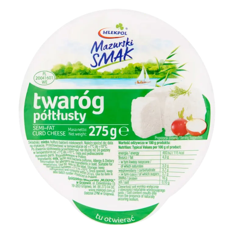 Mazurski Smak Twarog Semi-Fat Curd Cheese