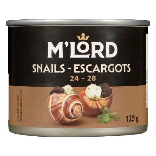 24 to 28 Count Snails 125 g