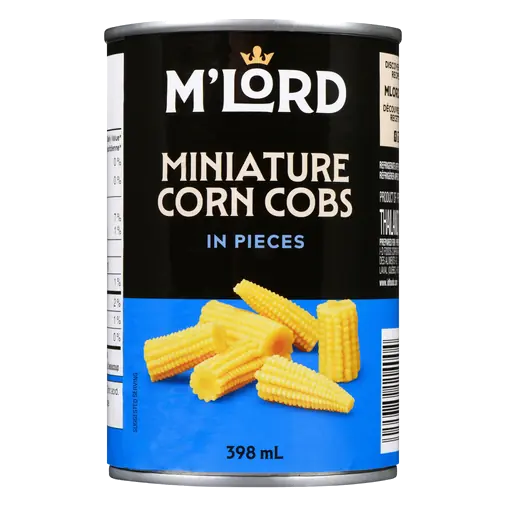 Miniature Corn Cobs In Pieces 398 ml