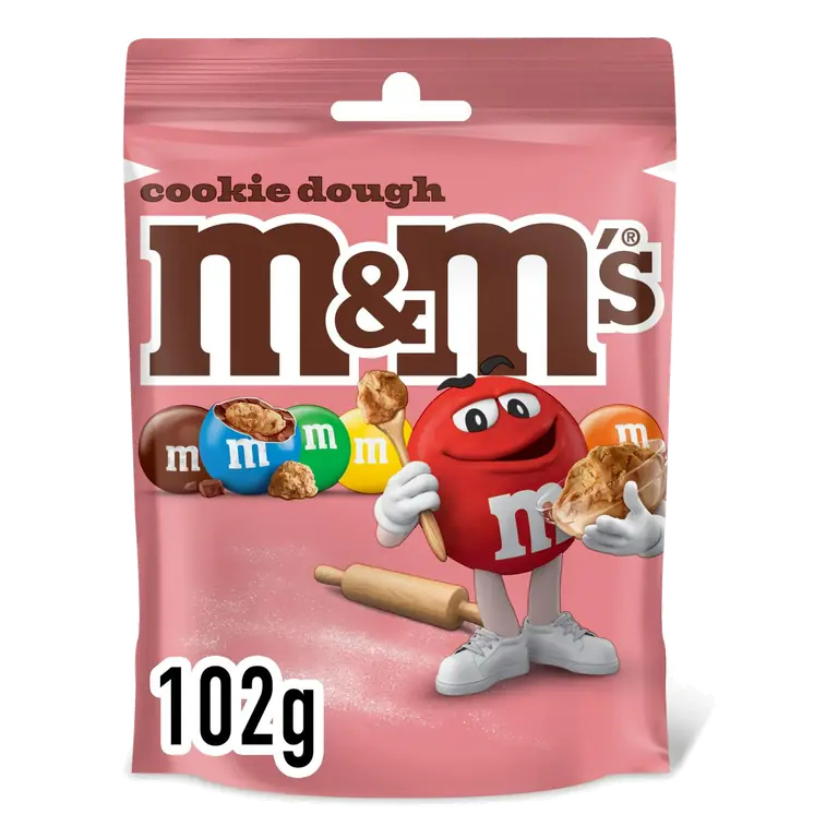 M&M'S 102g Cookie Dough Milk Chocolate Bag