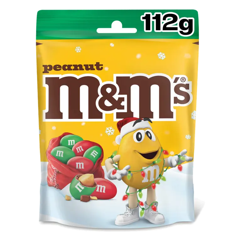 M&M's Christmas Chocolate & Peanut Bag 112g
