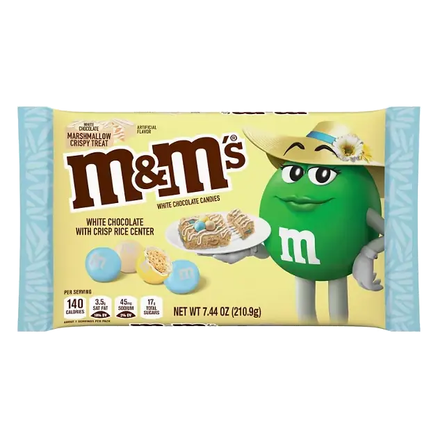 Marshmallow Crispy Treat White Chocolate with Crisp Rice Center Candies